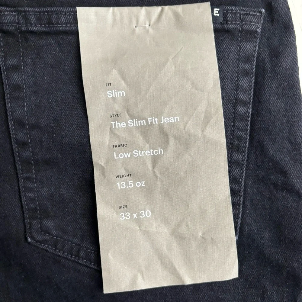 Everlane Men’s Slim Fit Jean Black 33x30 New